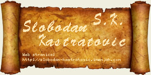 Slobodan Kastratović vizit kartica